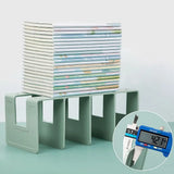 1Pcs Acrylic Desk Organizer 4 Compartment Bag Closet Shelf Divider Bookshelf Tabletop Colorful Four Frames Book Stand
