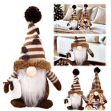 Christmas Decorations Coffee Gnome Ornaments Khaki Faceless Dolls Goblin Figurines Home Decor