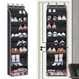 Multi-pockets Wall Storage Bag Large Over Door Hanging Shoe Organiser Behind Doors with 4 Metal Hooks Shoes Rack Storage Bags