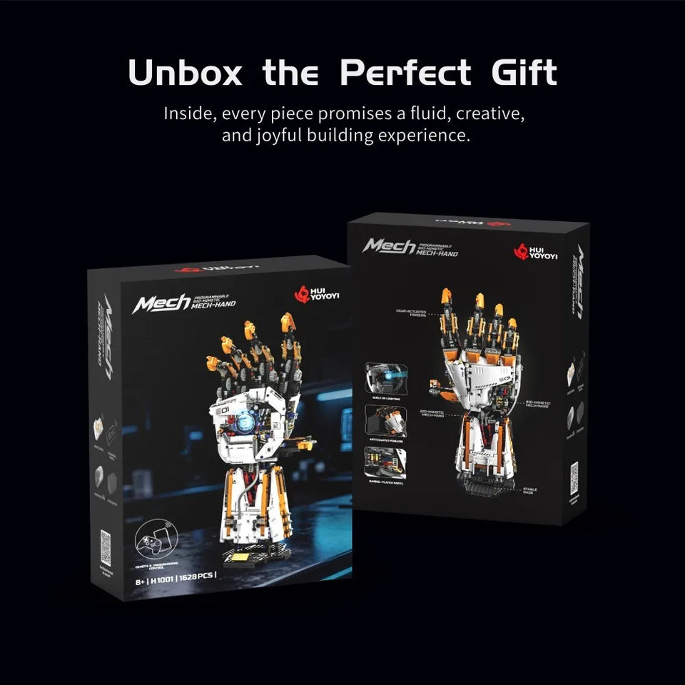 1628PCS DIY Robotic Arm Building Set - Programmable Motorized Bionic Model, STEM Engineering Gift for Kids & Teens Ages 8-14