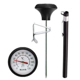 Coffee Milk Thermometer 0-120°C | Stainless Steel Digital-Free Temperature Gauge with Clip for Espresso, Latte, Tea & Hot Drinks