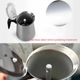 Coffee Maker Pot Moka Coffee Maker Stainless Steel 2/4/6/9 Cups Mocha Espresso Latte Stovetop Filter Coffee Pot for Kitchen