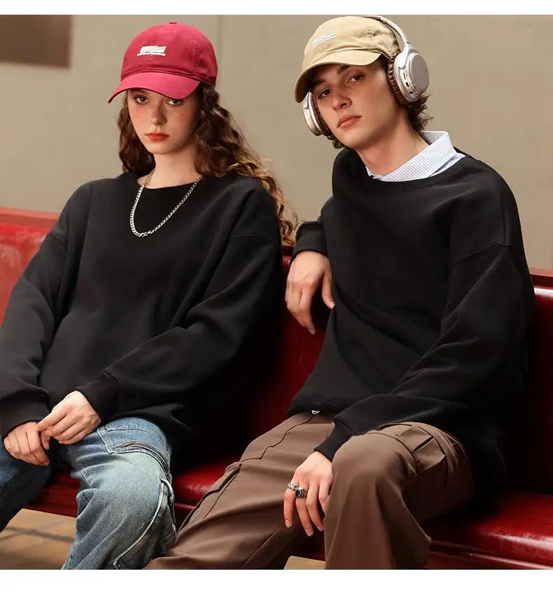 Customizable Thick Sweatshirt for Man Women Plain Hoodie Sweater Autumn Winter Fleece Sweatshirts Logo Original Design
