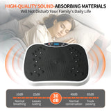 Vibration Plate Exercise Machine Portable Fat-Burning Machine Weight Loss 220 lbs Full-Body Workout Shaker BT Remote Control