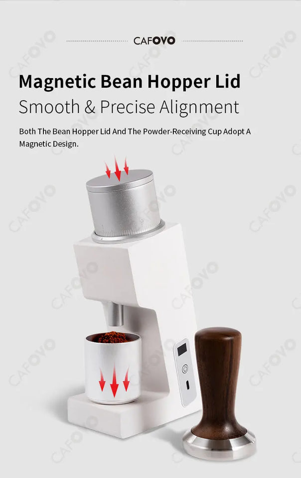 CAFOVO FR-005mini Electric Coffee Grinder 160RPM 304 Steel 38mm Conical Burrs Portable Outdoor Rechargeable Coffee Mill