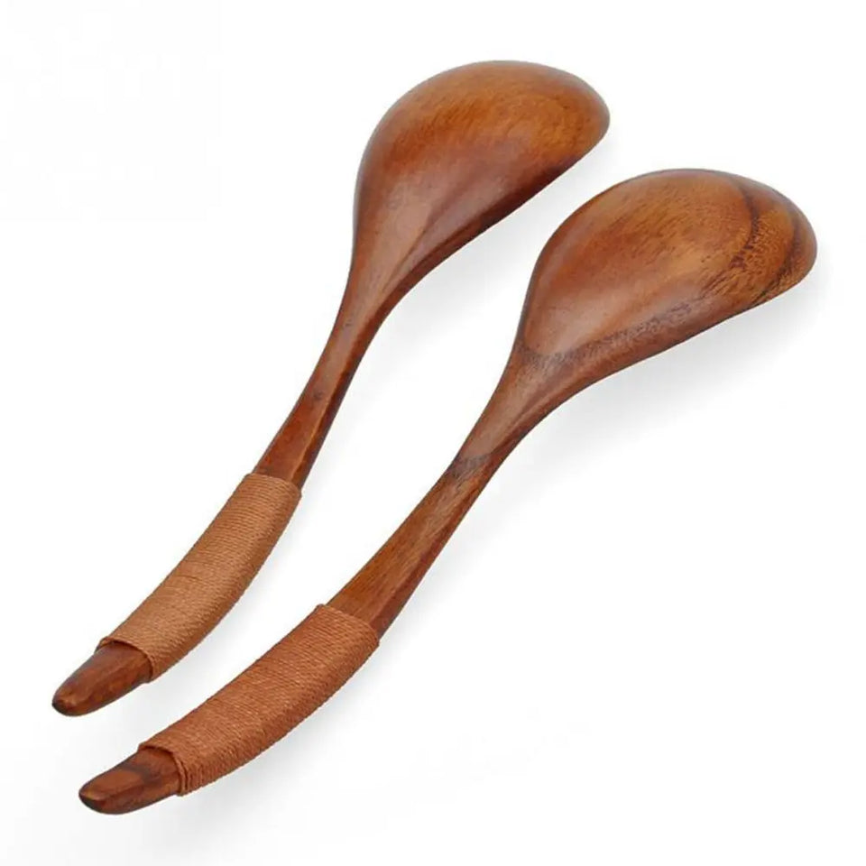 Coffee Handmade Hand-made Catering Scoop Wood Tableware Kitchen Tool Soup Spoon Wooden Spoon Cooking Utensil
