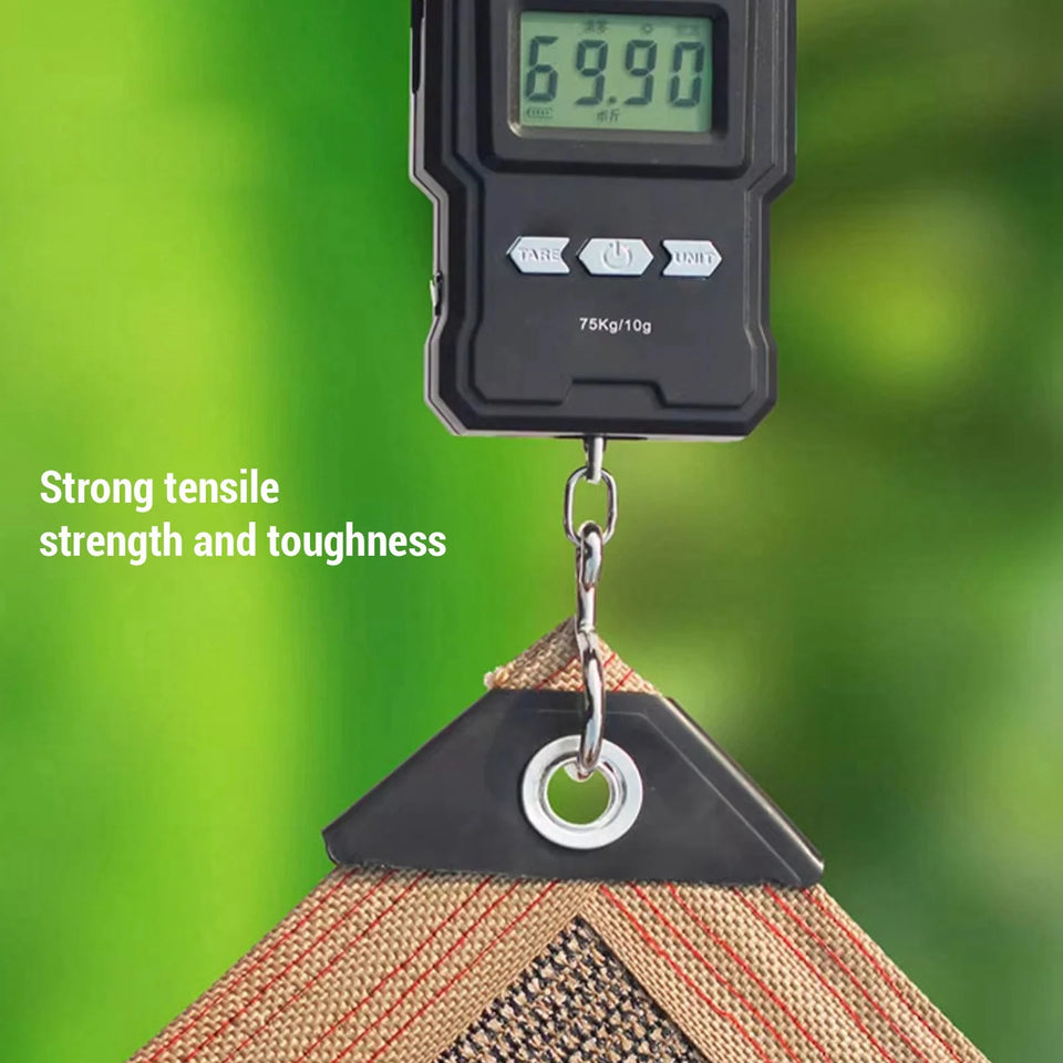 Sunshade Net Soft Coffee High Density Sun Shade Sail Polyethylene Metal Grommets with 4 65.6FT Ropes for Patio