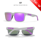 KDEAM New Arrivals Fashion Square Polarized Sunglasses For Men And Women Fishing Sun Glasses Colorful Lens With Hard Case