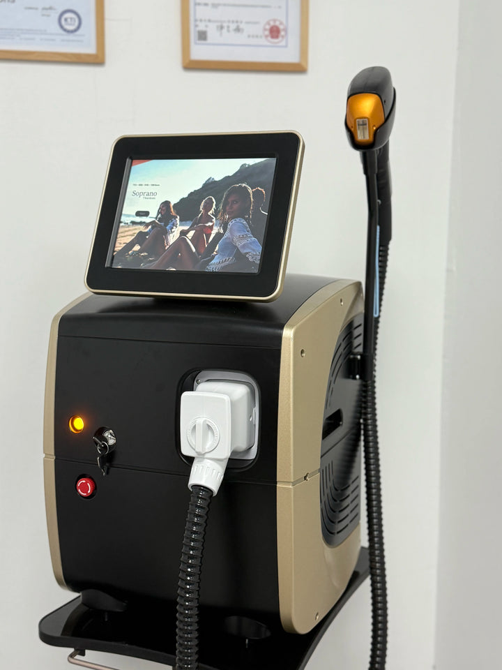 Professional 4-wave diode laser hair removal device, painless permanent hair removal device, laser hair removal device