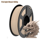 Wood PLA Filament 1.75mm Beginner Bundle,  Individually Vacuum Packed, 250g/500g/1000g Spool, Black wood +Walnut+Logs+cyan wood