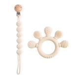 1PC Baby Silicone Teether Toys BPA Free Silicone Finger Ring Pacifier Chain Soothing Teething Toys For Newborn Teething Gifts