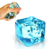 Soft Sensory Toy Fidget Stress Ball Nice Ice Cube Squishy, Stress Relief Toy for Anxiety Kids Adults Decompression Anti-stress