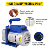 SIHAO 4.8CFM 1/3HP Refrigeration Vacuum Pump Air Conditioning for Automobile Vacuum Evacuation Car Refrigeration Repair Tools