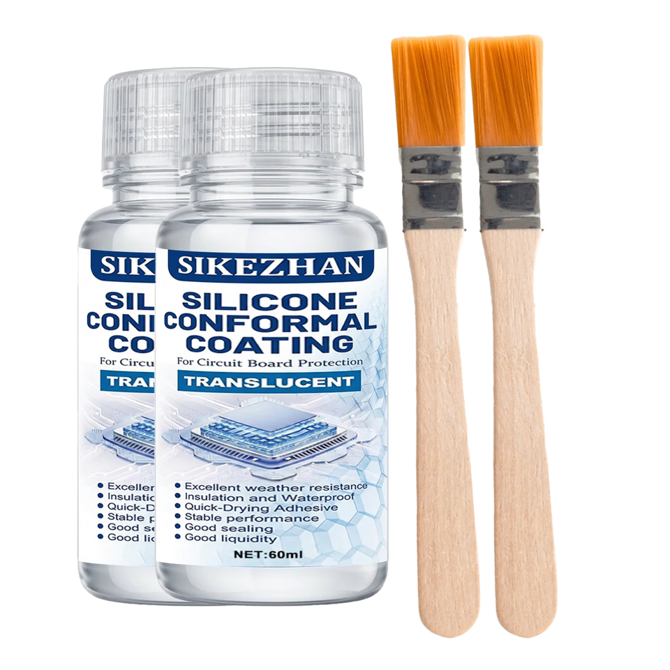 Waterproof Silicone Conformal Coating PCB Protection Lacquer Anti-corrosion Insulation Varnish with Brush for Electronic Repair