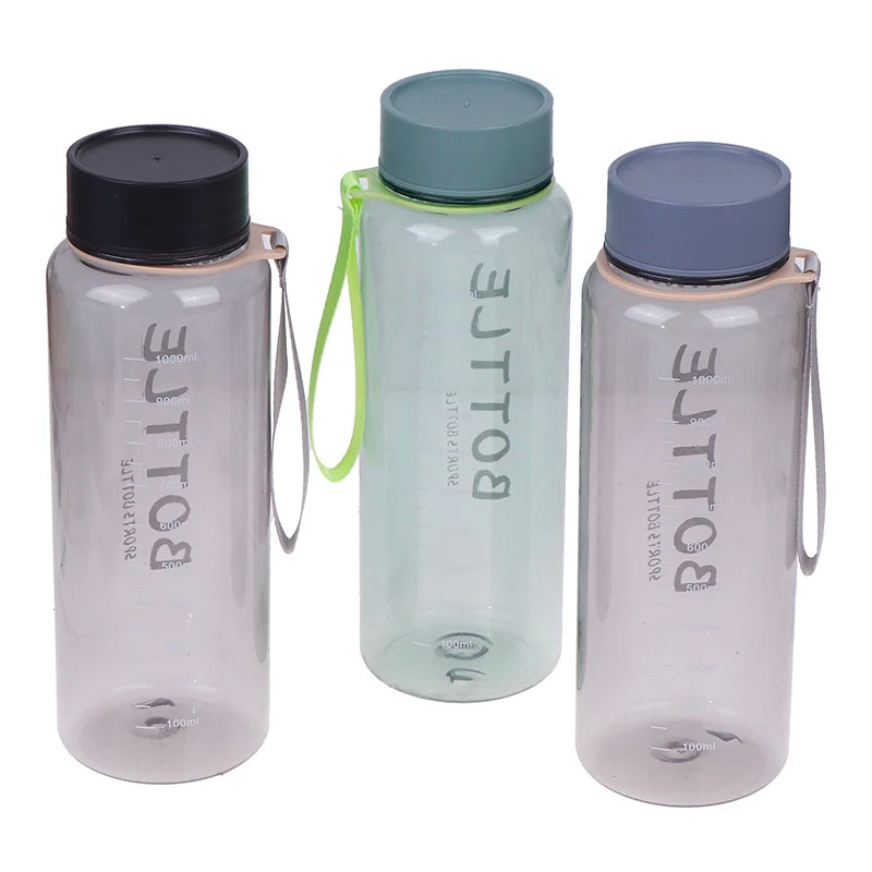 1000ML Plastic Water Bottle For Outdoor Sports Drinking Portable Sport Tea Coffee Cup Kitchen Tools Kids Water Bottle For School