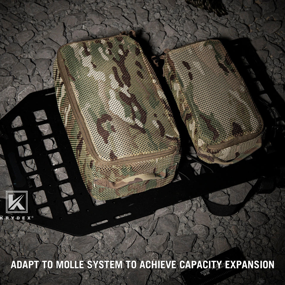 KRYDEX Tactical Modular Pouch Set Outdoor Backpack Organizer Travel Suitcase Packing Cubes Hunting Gear