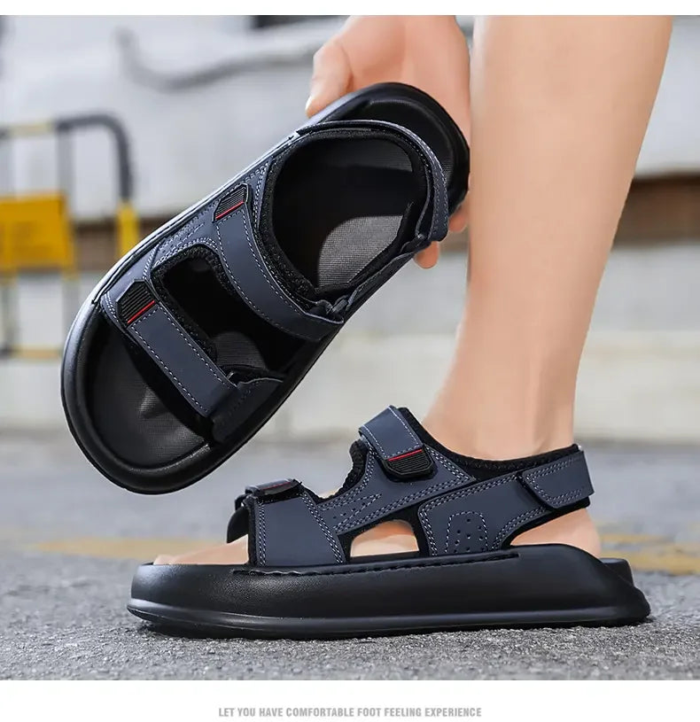 Summer Trendy Beach Sandals Casual Slip on Slippers, Lightweight Breathable Non Slip Soft Sole for Daily Casual Walking