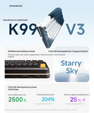 MCHOSE K99 V3 Mechanical Keyboard Tri-Mode Wireless ARGB Control Knob 10000mAh Dual 8K 0.125ms Hot-Swappable Custom Game Keyboar