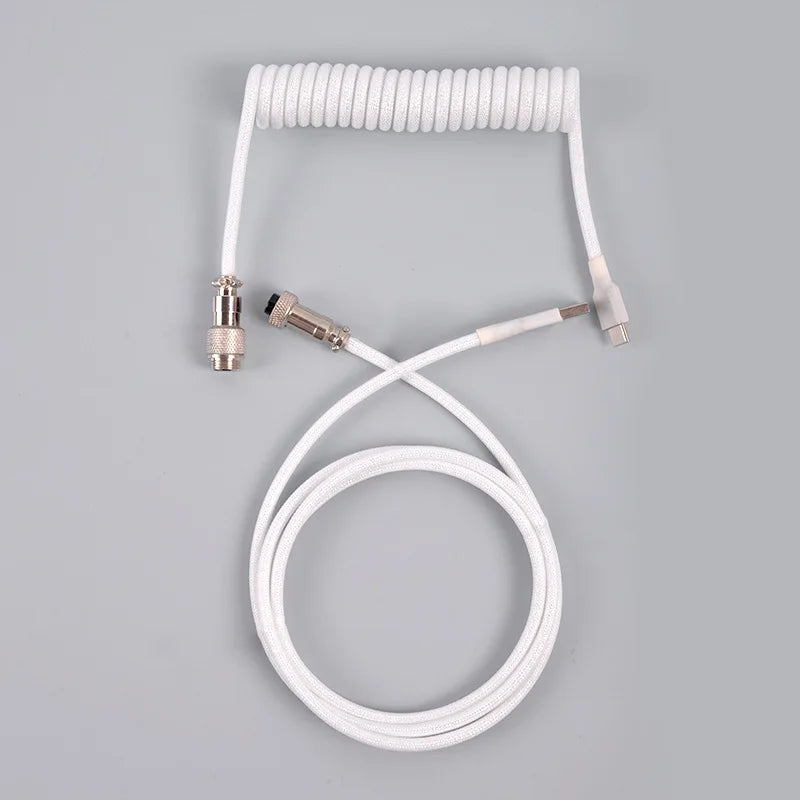 3M Type C Mechanical Keyboard Coiled Cable USB Keyboard Wire Mechanical Keyboard Aviator Desktop Computer Aviation Connector