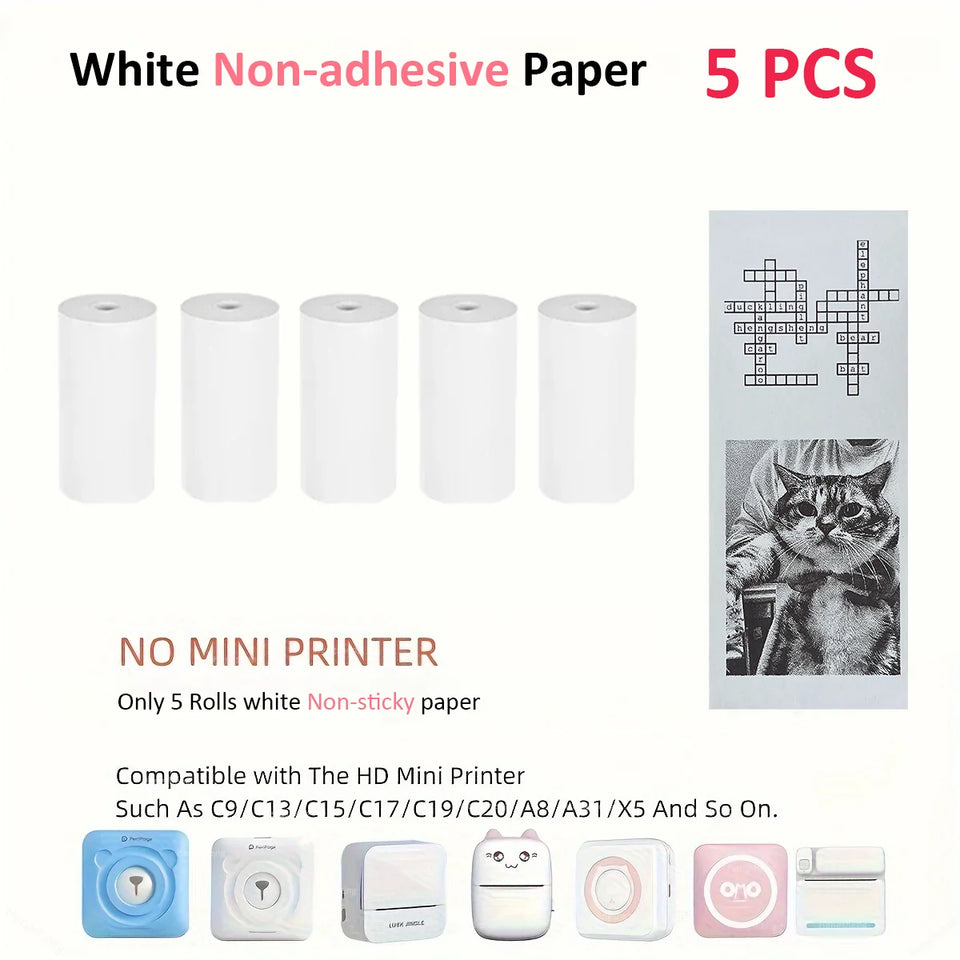Mini Portable Printer,Thermal Label Maker Printer,For Wireless Bluetooth Photo Memo Stickers Inkless Suitable For Home, Office