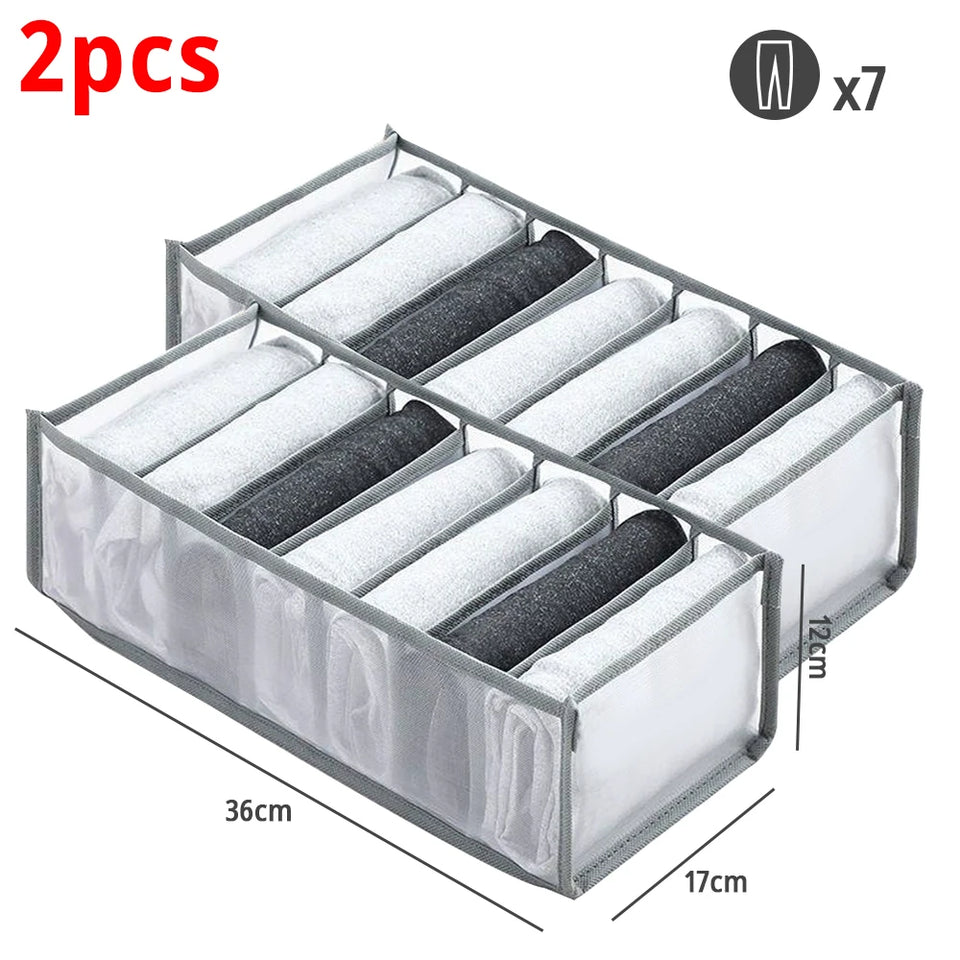 Closets Clothes Organizer Foldable Clothing Underwear Jeans Storage Box Drawer Organizer with Handles Wardrobe OrganizersDivider