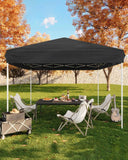 10x10 FT Pop Up Canopy Tent with 3 Adjustable Heights – Outdoor Sun Shade Shelter, 4 Sandbags & Carry Bag, for Parties & Events