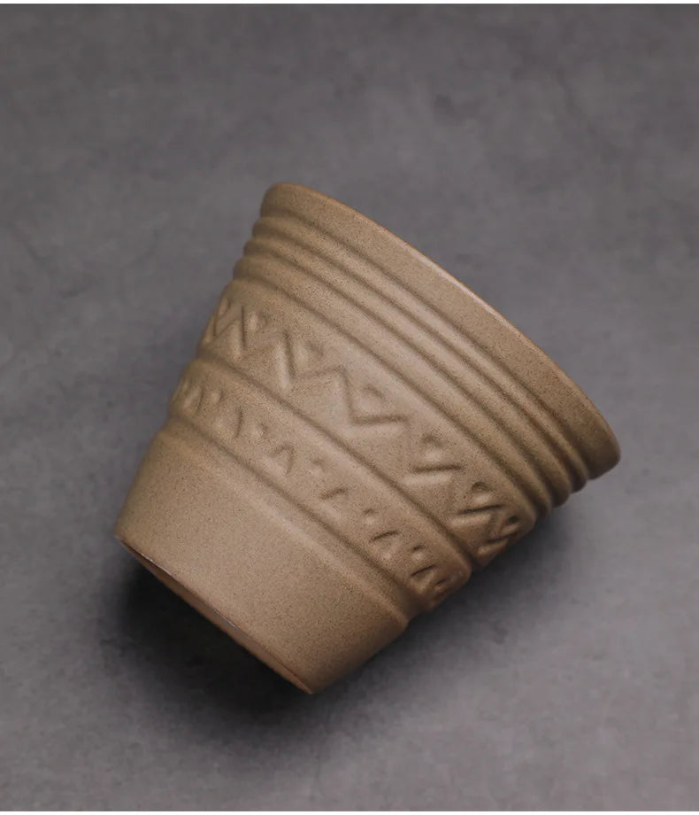 Saudi Arabian Coffee Cup Small Vintage Coarse Ceramic Concentrated Latte Cup Creative Antique Ceramic Afternoon Tea Cup