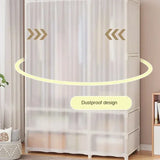Large Capacity Portable Wardrobe Closet Durable Sturdy Assembly Clothes Organizer Bedroom Dustproof Storage Solution