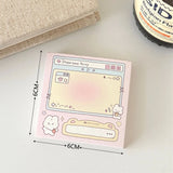 100 Sheets Cute Memo Book Non Sticky, Tearable Leave a Message Notebook Handheld Notes