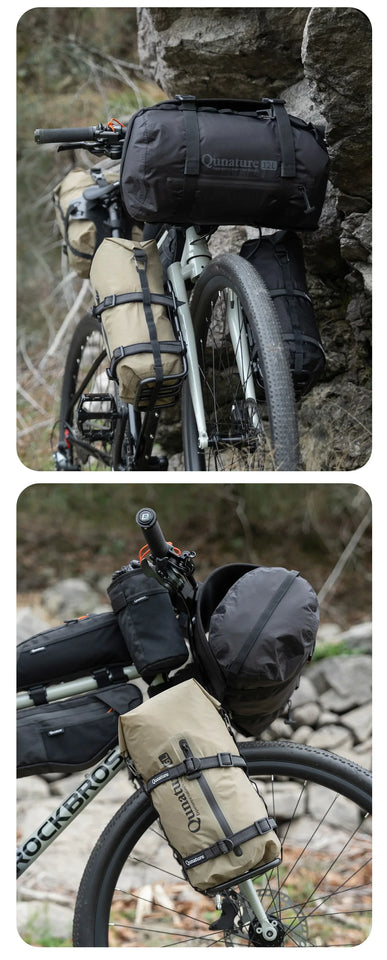 Qunature Bikepacking Bicycle Mount 3/6/12L Waterproof Bag Set Lightweight Durable Shelf Holder for Road Bike Mtb Cycling