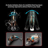 Fishing Lure Vatalion 7cm 10.5g Sinking Floating Crankbait Artificial HardBait Jointed VIB Vibration Wobblers Trout Bass Fishing