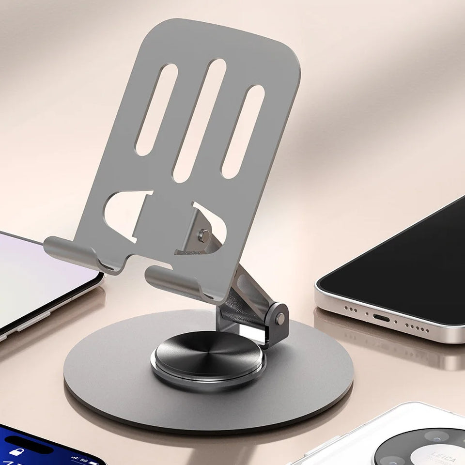 720 Rotate Aluminum Alloy Tablet Holders for iPad Adjustable Folding Lazy Desktop Live Desk Holder Mobile Phone Stand Mount