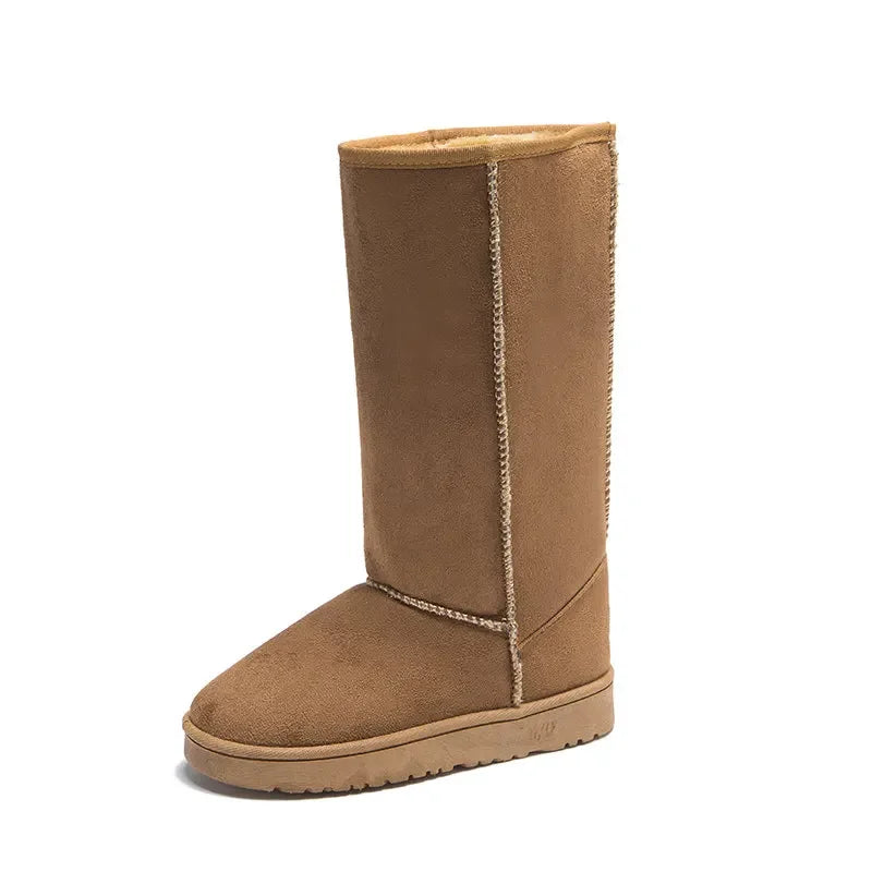 Comemore Women Tall Winter Padding Black Boots Fashion Snow Boots Women's High Boot Size 41 Hot Warm Shoes Botas Mujer