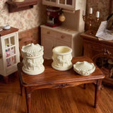 1Pcs Dollhouse Miniature Carousel Mini Storage Box Model Doll House Accessories Coffee Storage Case Home Decoration Toy
