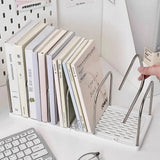 Desktop Bookshelf Book Magazine Storage Rack Desk Organizer Detachable Vertical Divided Books Holder School Office Supplies