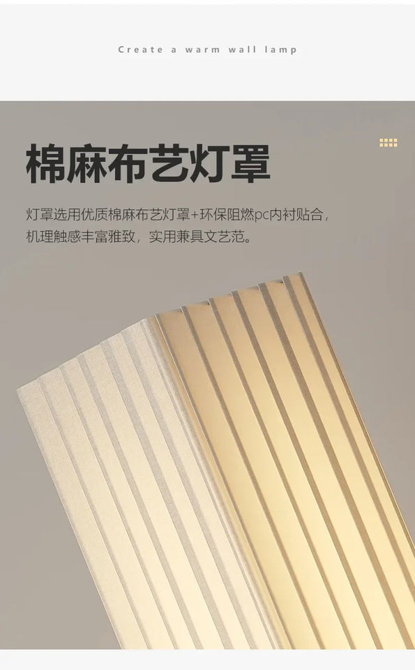 Modern Fabric Led Floor Lights for Living Room Sofa Side Decorative Wood Standing Lamps Light Bedroom Bedside Light Home Decor