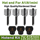 Hotend Kit For Bambu Lab A1/A1 Mini Fast Speed Hot End Assembly 0.2/0.4/0.6/0.8mm Hardened steel Nozzle 3D Printer Part