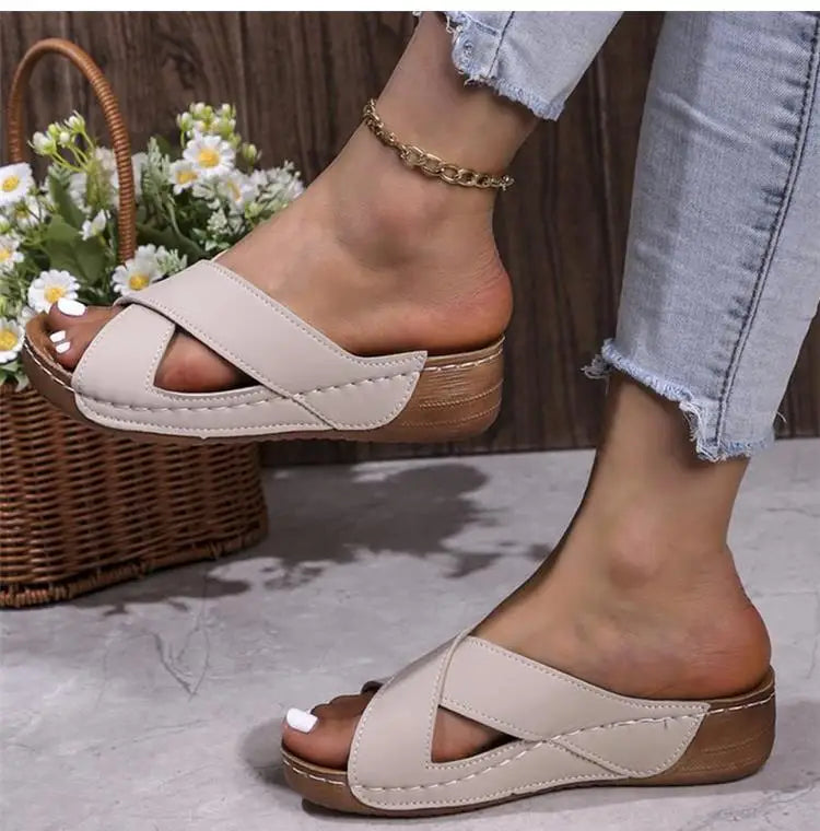 Sandals Shoes Women Summer Beach Women's Sandals Open Toe Women Shoe Non-Slip Walking Shoes Slides Footwear Female Slipper
