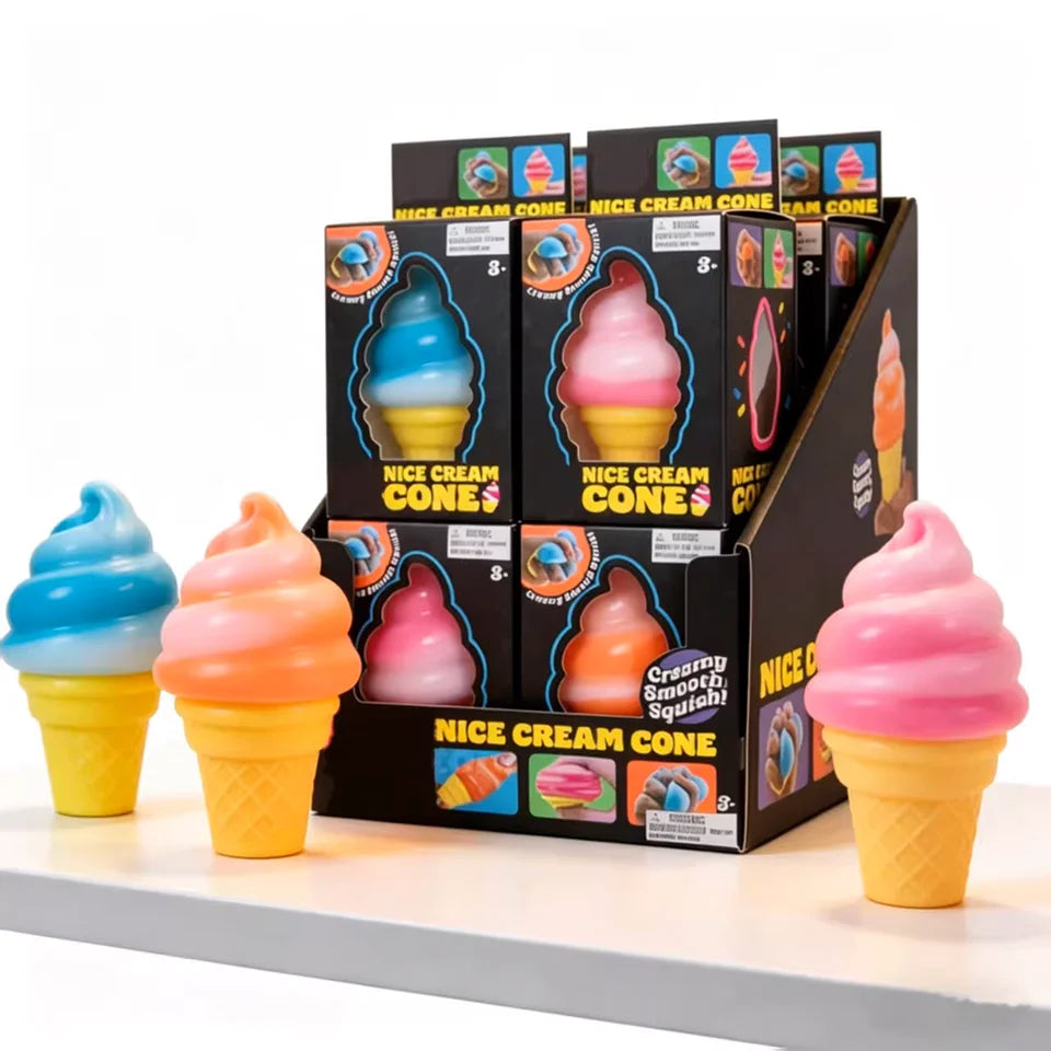 Cube By Schylling Sensory Squeeze Toy Ice Cream Color Squishy Stress Relief Fidget Toys Children Adults Collectable