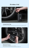 Baseus 4 In 1 Car Jump Starter with LED Lighting 600A Portable Car Battery Charger Power Bank Tire Inflator Pump Air Compressor