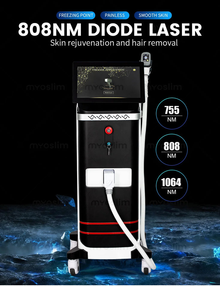 2026 New Portable Standing Commercial Multi-Purpose Diode Laser Beauty Device for Hair Removal & Skin Rejuvenation