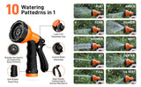 Garden Hose Stainless Steel Water Hose with 10 Functions Adjustable Spray Nozzle Heavy-Duty Metal Garden Hose for Yard Lawn