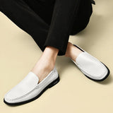 Leather Men Footwear Slip on Office Man Formal Shoes Wedding Party Men Dress Shoes Breath Driving Lazy Loafers Moccasins