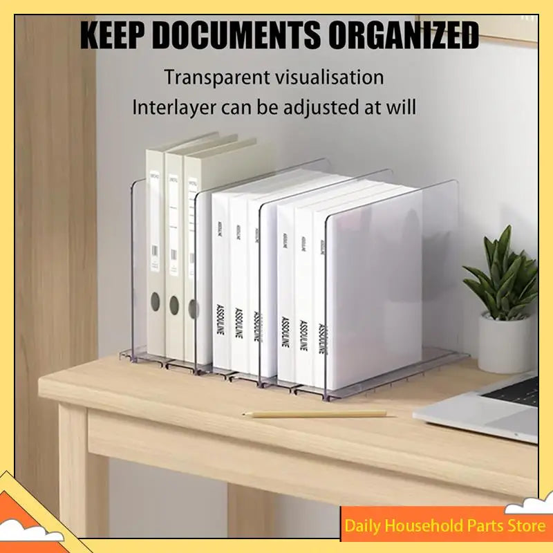Acrylic Desktop File Sorter Organizer, 4 Compartments Mail Organizers For Desk, For Desktop, Shelf, Office,Organizer HOT!