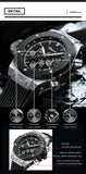 CHENXI Top Brand Luxury Watches for Mens Creative Fashion Luminous Dial with Chronograph Clock Male Casual Wristwatches