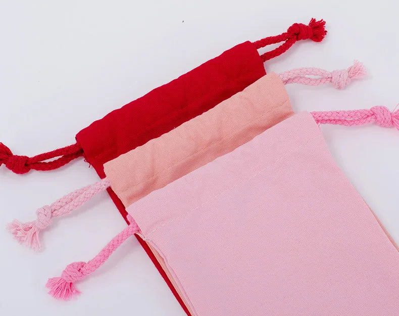 Cotton Drawstring Storage Bag White Canvas Bags for Candy Gift Package Pouch Reusable Home Sundries Organize Dustproof Sacks