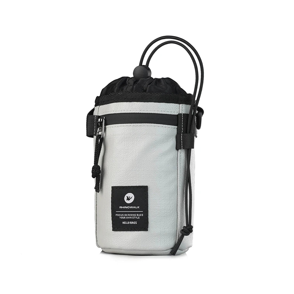 Rhinowalk Bicycle Handlebar Bag 1.6L Insulated Water Bottle Bag Cycling Front Tube Bag Commuting Morandi Color Shoulder Pack
