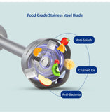 BioloMix 1200W 5-in-1 Immersion Hand Stick Blender Mixer Vegetable Meat Grinder 800ml Chopper Whisk 600ml Smoothie Cup