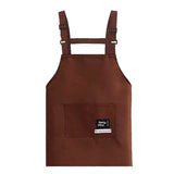 【Peace】Household Canvas Apron Oil-proof Can Wipe Hands Kitchen CookingMen Women Adult With Tool Pocket Fashion Coffee Over Apron