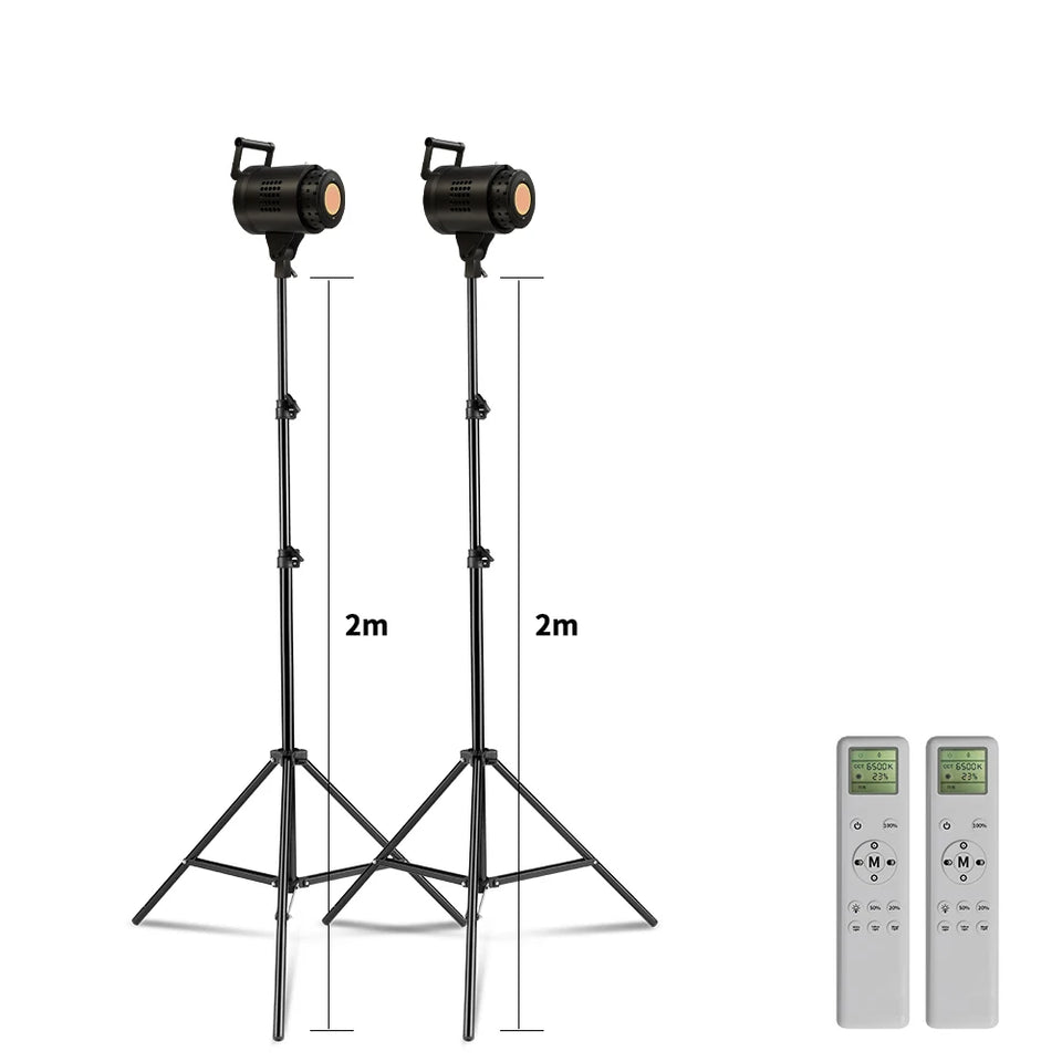 SH 115/135W LED COB Video Light Photography Lamp With Tripod Softbox Remote Control Video Light For Skit Video Photography